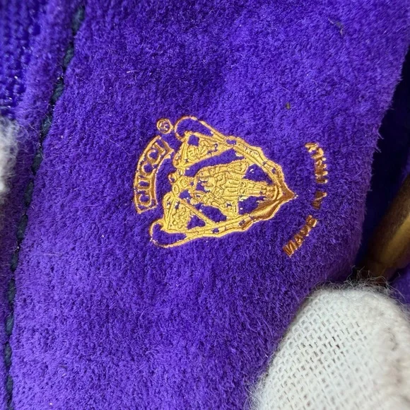 Gucci small Purple Leather Pouch with Gold Hardware - Picture 7 of 9